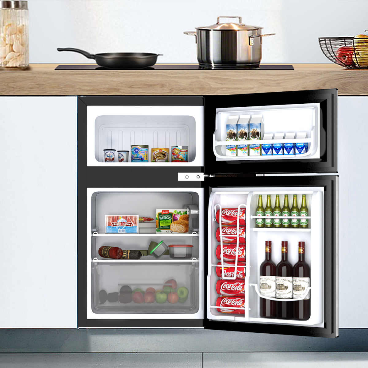 3.2 Cu Ft Compact Stainless Steel Refrigerator