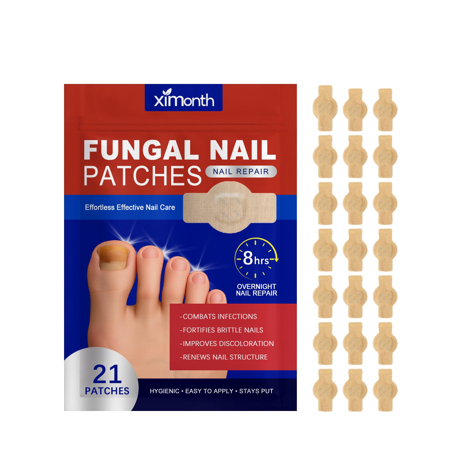 Cross-border XIMONTH Nail Care Patches Gently Soften Damaged Nail Cuticles
