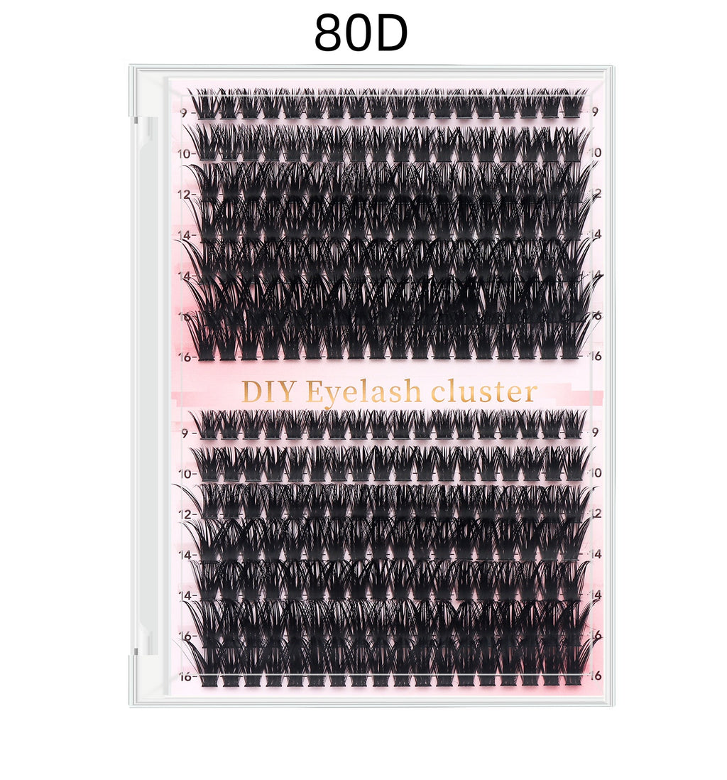 DIY Lash Extension Kit 280pcs Individual Lash Clusters D Curl 30D 40D Thick Volume Eyelash Clusters 0.07D 9-16MM Mixed Length Reusable Soft Natural Look DIY At Home Lash Extensions Makeup Tool Kit