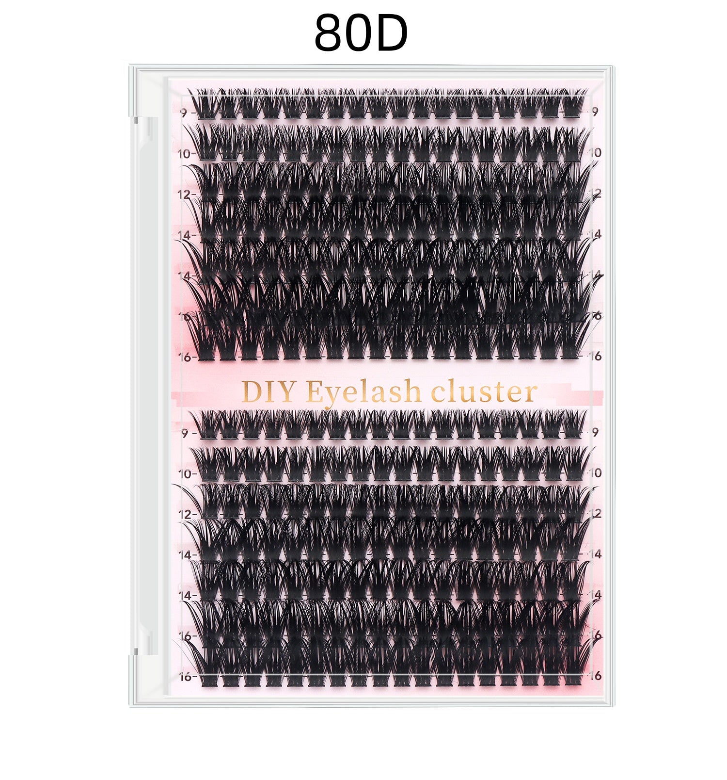 DIY Lash Extension Kit 280pcs Individual Lash Clusters D Curl 30D 40D Thick Volume Eyelash Clusters 0.07D 9-16MM Mixed Length Reusable Soft Natural Look DIY At Home Lash Extensions Makeup Tool Kit
