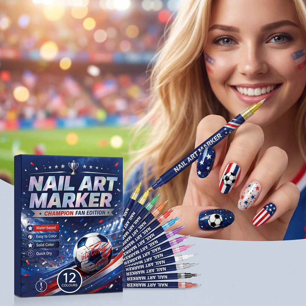 Nail Care Gift Set — Nail Art Pen World Cup + Full Set Of Nail Clippers Suit 30-p