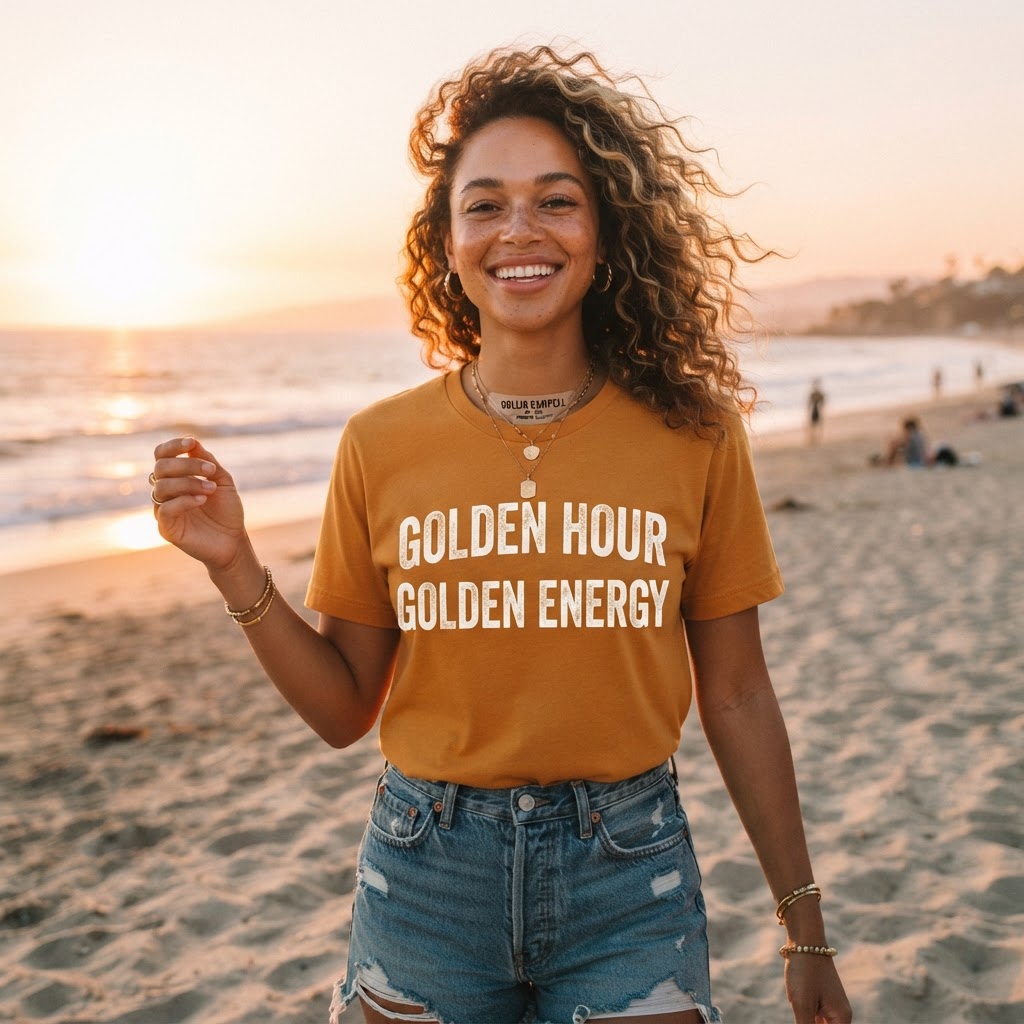 Golden Hour Golden Energy — Premium T-Shirt | COLLIN CAMPELL product image