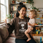 Coffee & Chaos — Premium Crewneck Sweatshirt | COLLIN CAMPELL product image