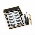 Reusable Magnetic Eyelashes with Magnetic Eyeliner — 5 Pair Luxury Lash Set
