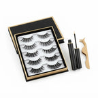 Reusable Magnetic Eyelashes with Magnetic Eyeliner — 5 Pair Luxury Lash Set