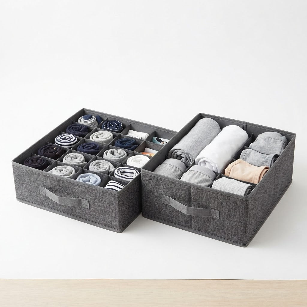 Cabinet Organizer Set — 7 & 24 Compartment Storage Bags