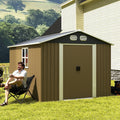 8x12 FT Campcraft Heavy-Duty Metal Storage Shed