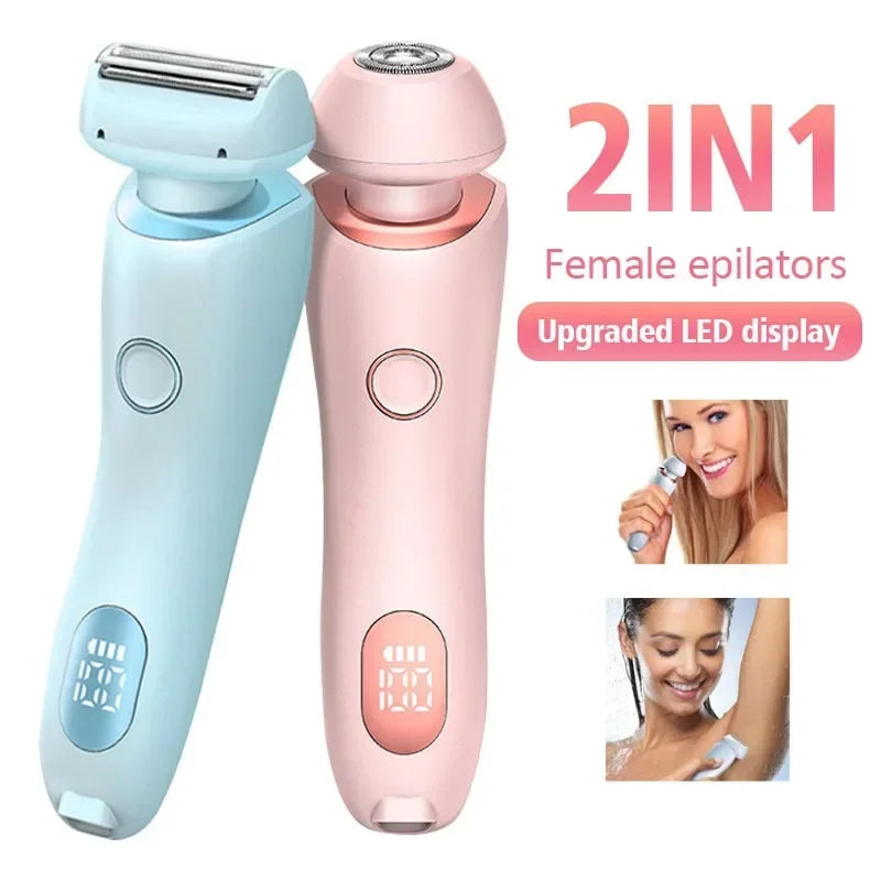 Hair Care Gift Set — Waterproof Mini Electric Hair Trimm + 2 In 1 Hair Removal Epilator USB Re