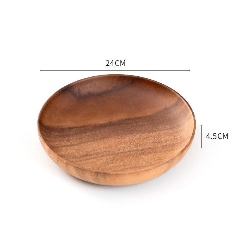 Kitchen Natural Wooden Bowl Household Fruit Bowl Salad Bowl For Home Restaurant Food Container Wooden Utensils Note The Size Hot