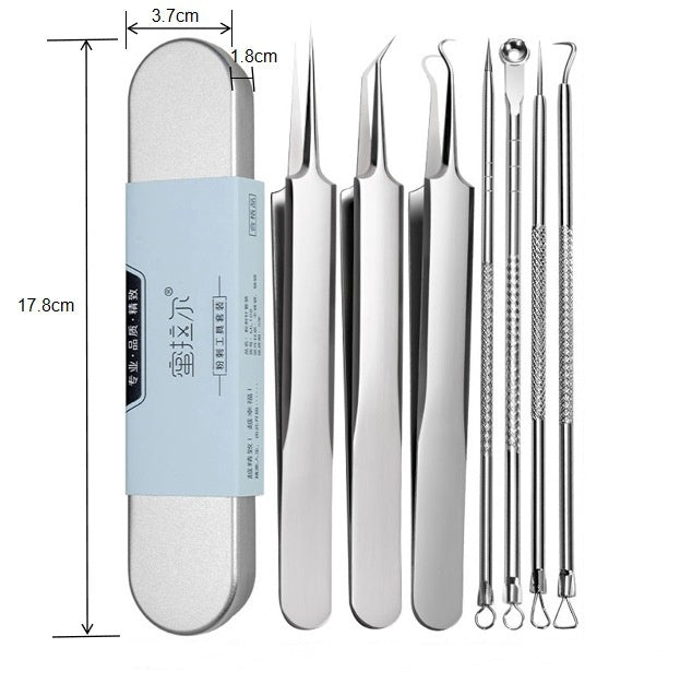 Pimple-removal Needle Set Blackhead-removing Tweezers Tool