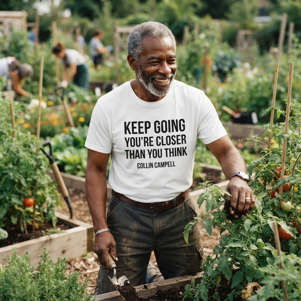 Keep Going You're Closer Than You Think — Premium T-Shirt | COLLIN CAMPELL product image
