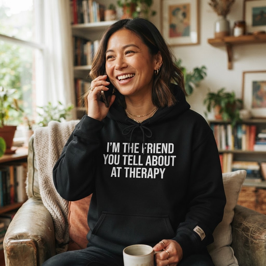 I'm the Friend You Tell About at Therapy — Premium Hoodie | COLLIN CAMPELL product image