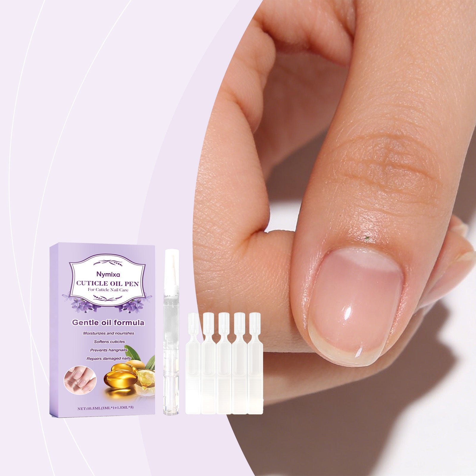 Nail Care Gift Set — Painted Metal Painted Glue 5D Three + Gentle Moisturizing Formula To Nour + Nail Cuticle Care Oil