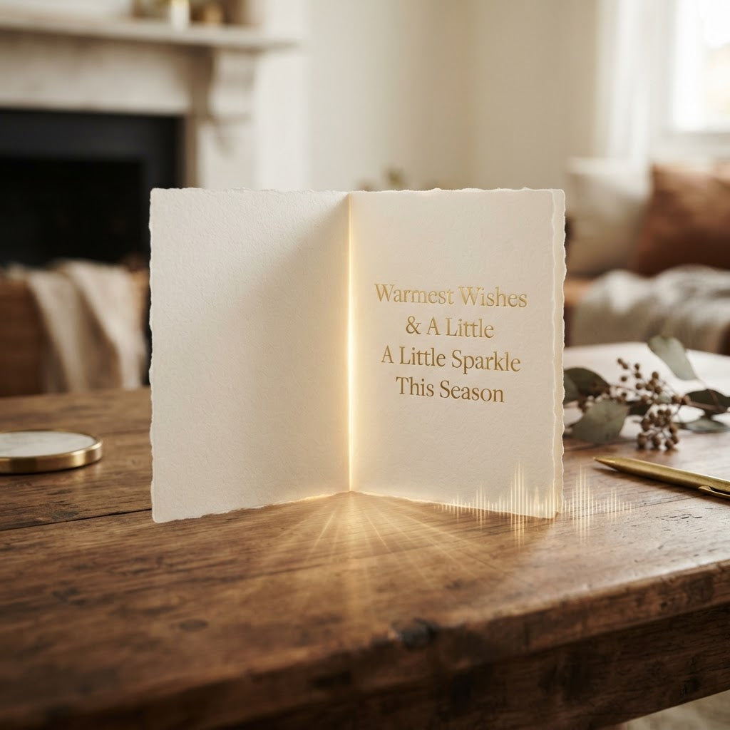 Voice + Heat Greeting Card with warm glow