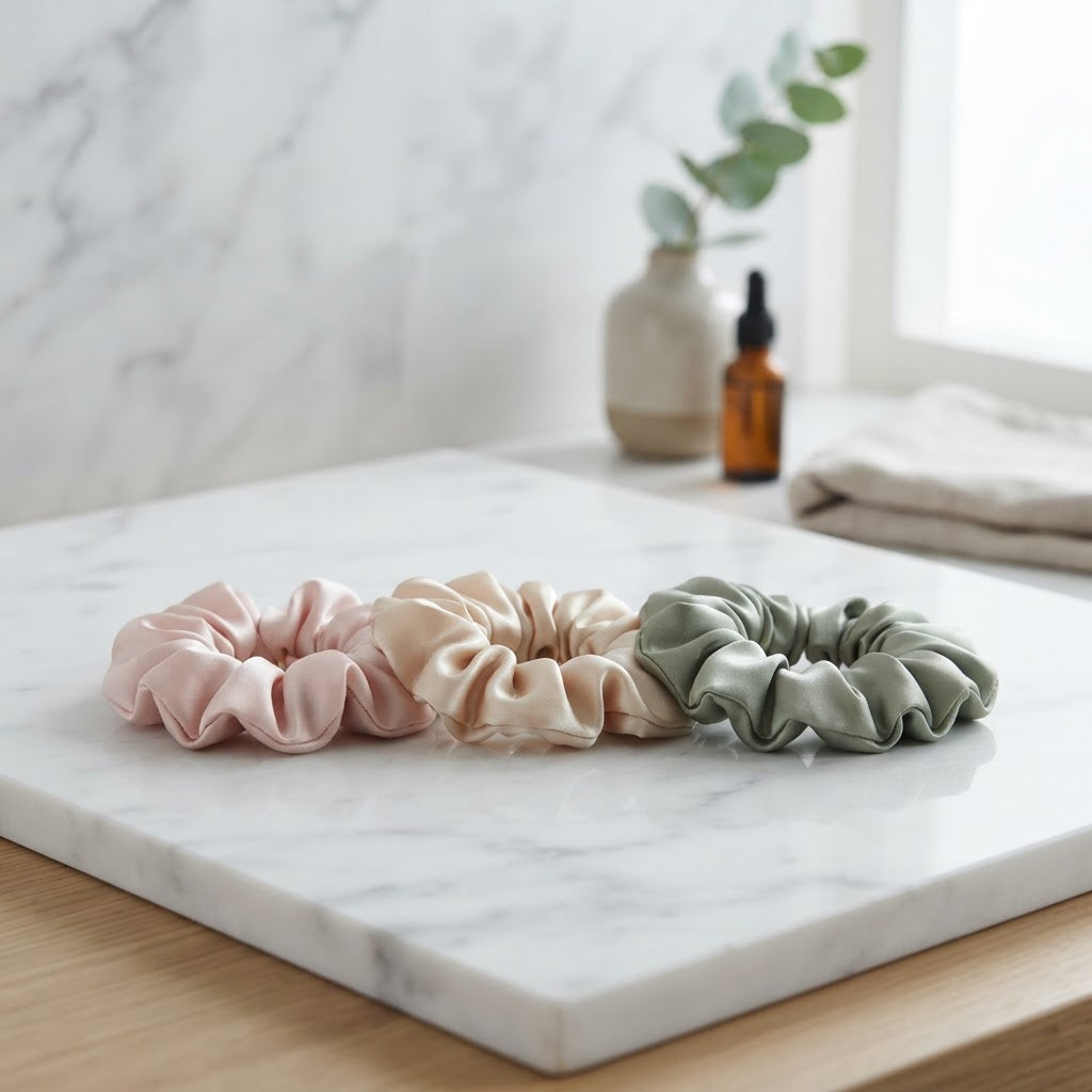Silk Scrunchie Mini Set — 4-Pack