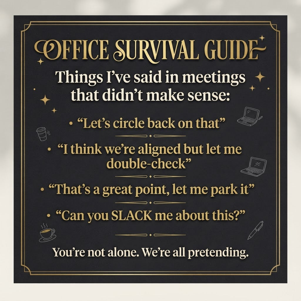 Office Survival Guide - Things I Said in Meetings That Did Not Make Sense