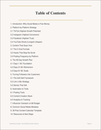 Preview: Table of Contents