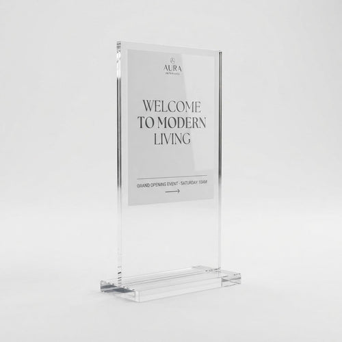 2D Acrylic Flat Floor Stand Display