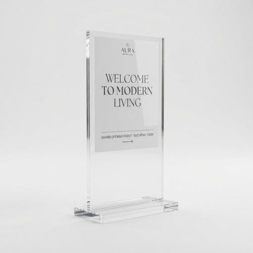 2D Acrylic Flat Floor Stand Display