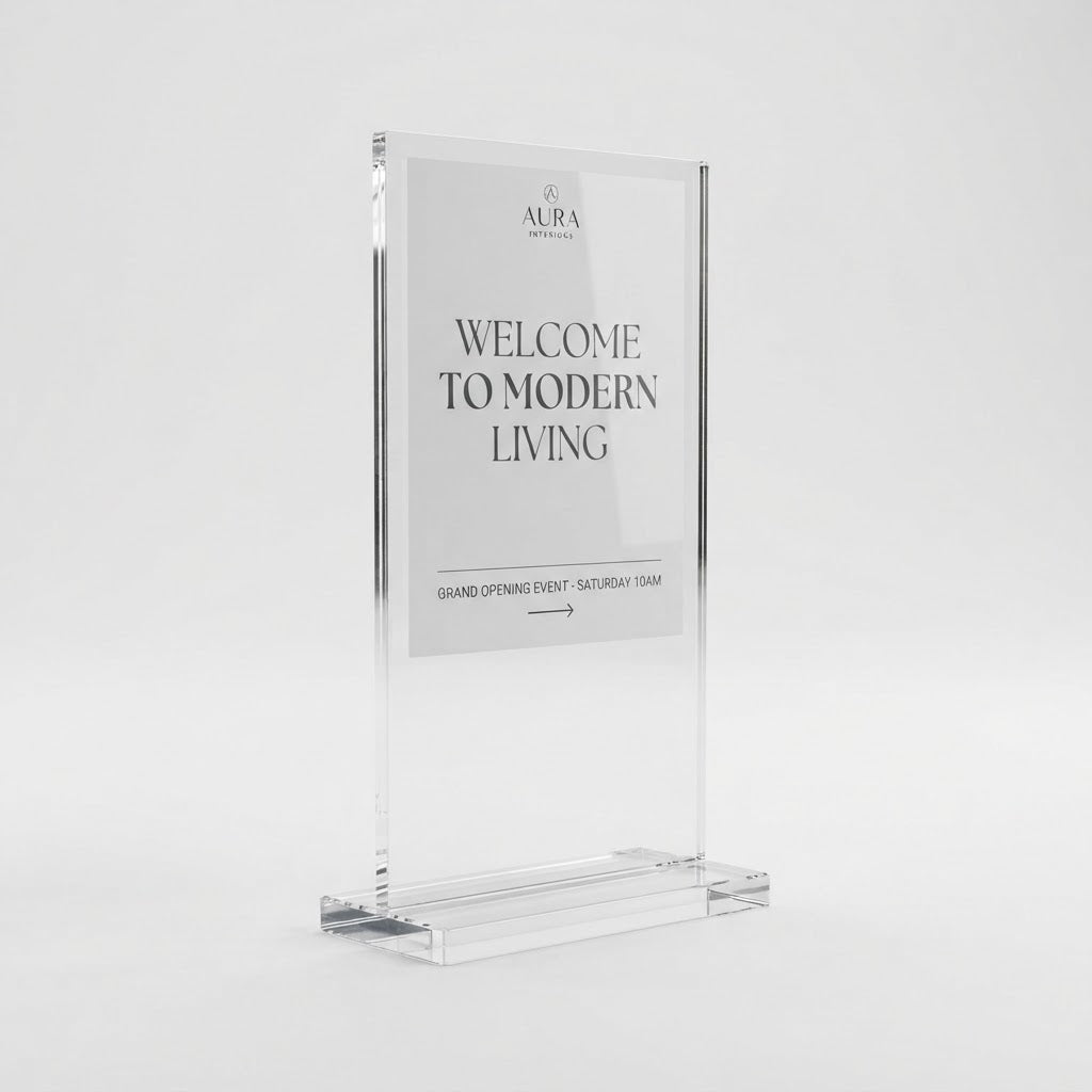 2D Acrylic Flat Floor Stand Display