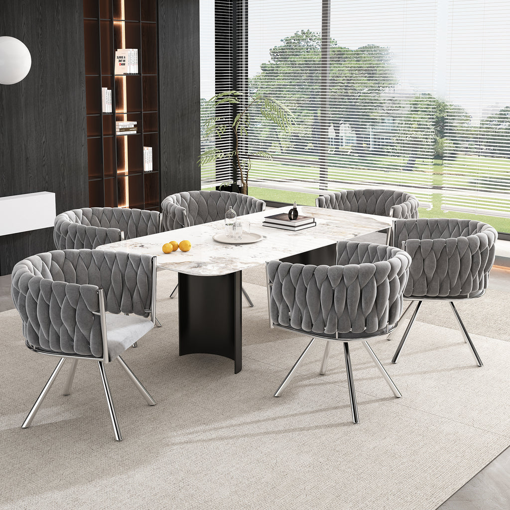 Luxury 6-Chair Velvet Dining Set — Premium Home Collection