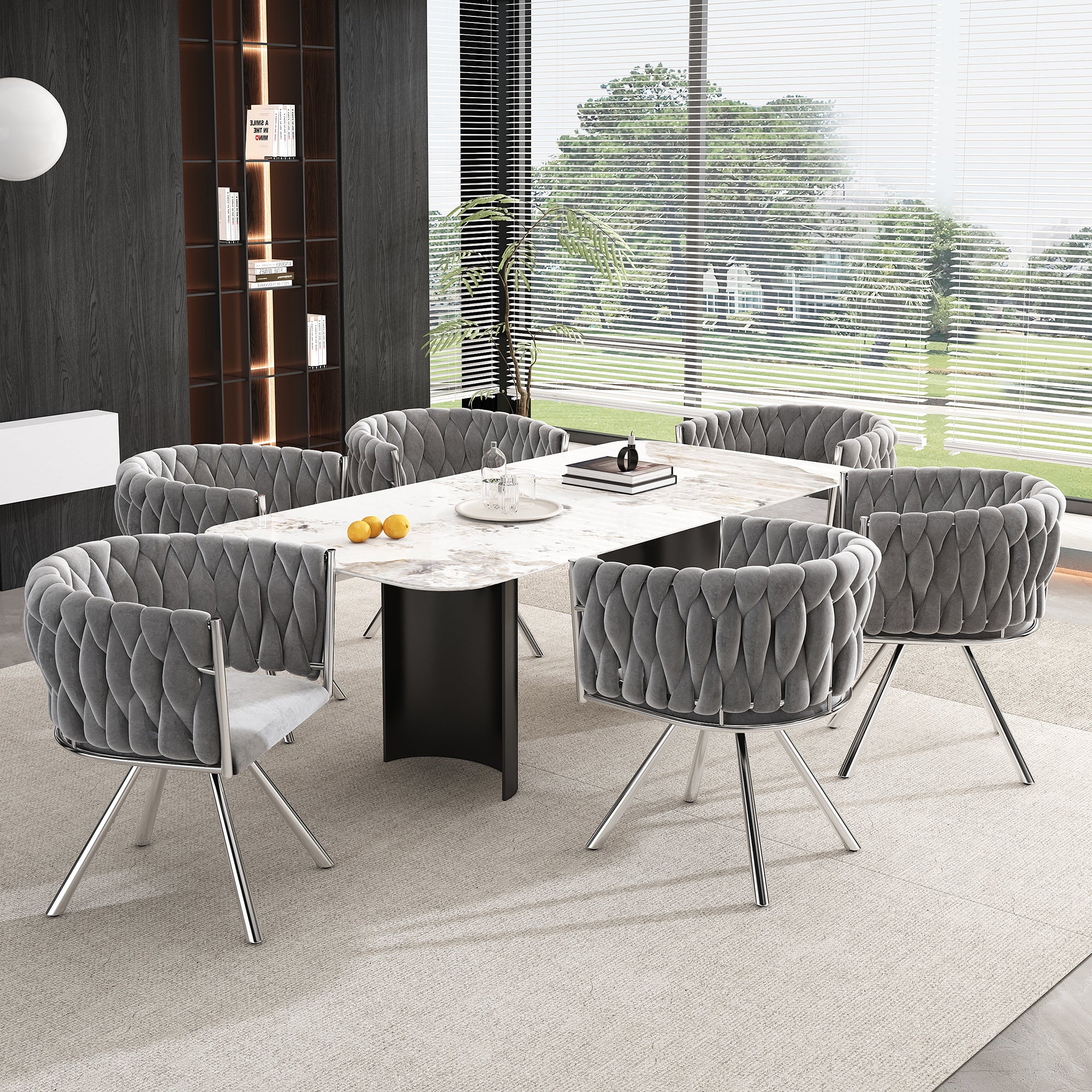 Luxury 6-Chair Velvet Dining Set — Premium Home Collection