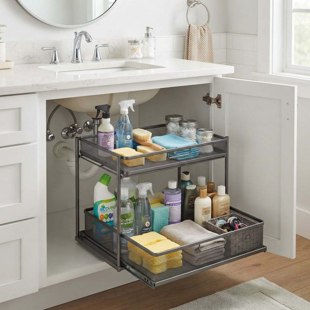 Under-Sink Storage Drawer Organizer