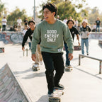 Good Energy Only — Premium Crewneck Sweatshirt | COLLIN CAMPELL product image