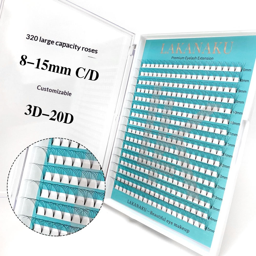 Base Glue, Short Stems 16-row False Eyelashes Swallowtail Ends
