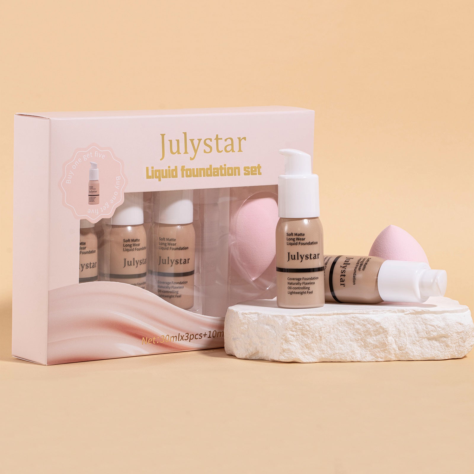 Concealer Long Lasting Makeup Setting Without Taking Off Makeup Liquid Foundation Facial Natural Moisturizing Foundation Make-up Set