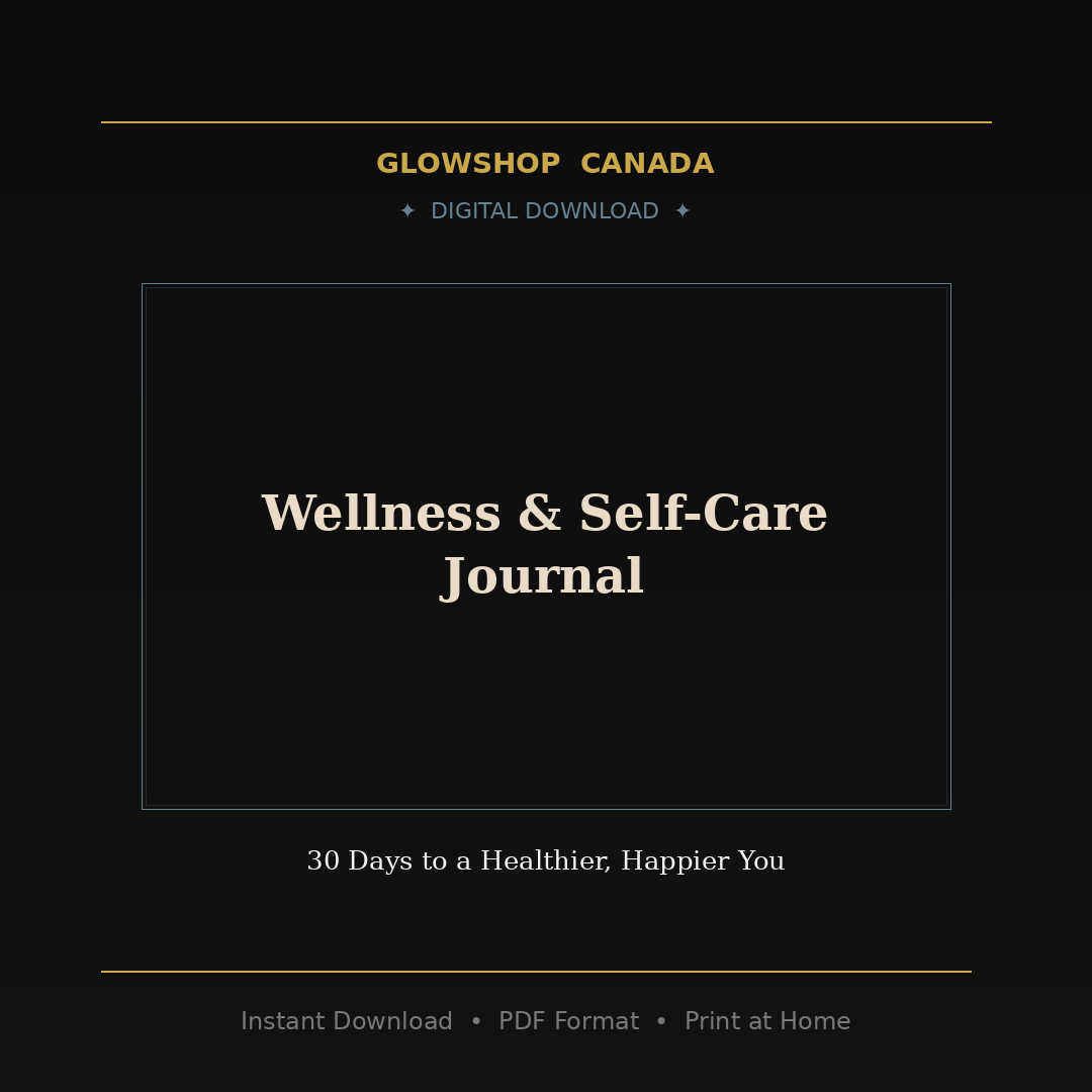 Wellness & Self-Care Journal - Digital Download