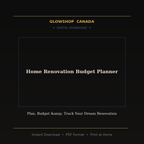 Home Renovation Budget Planner - Digital Download