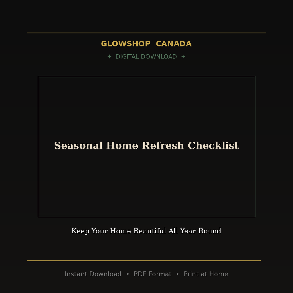 Seasonal Home Refresh Checklist - Digital Download product image