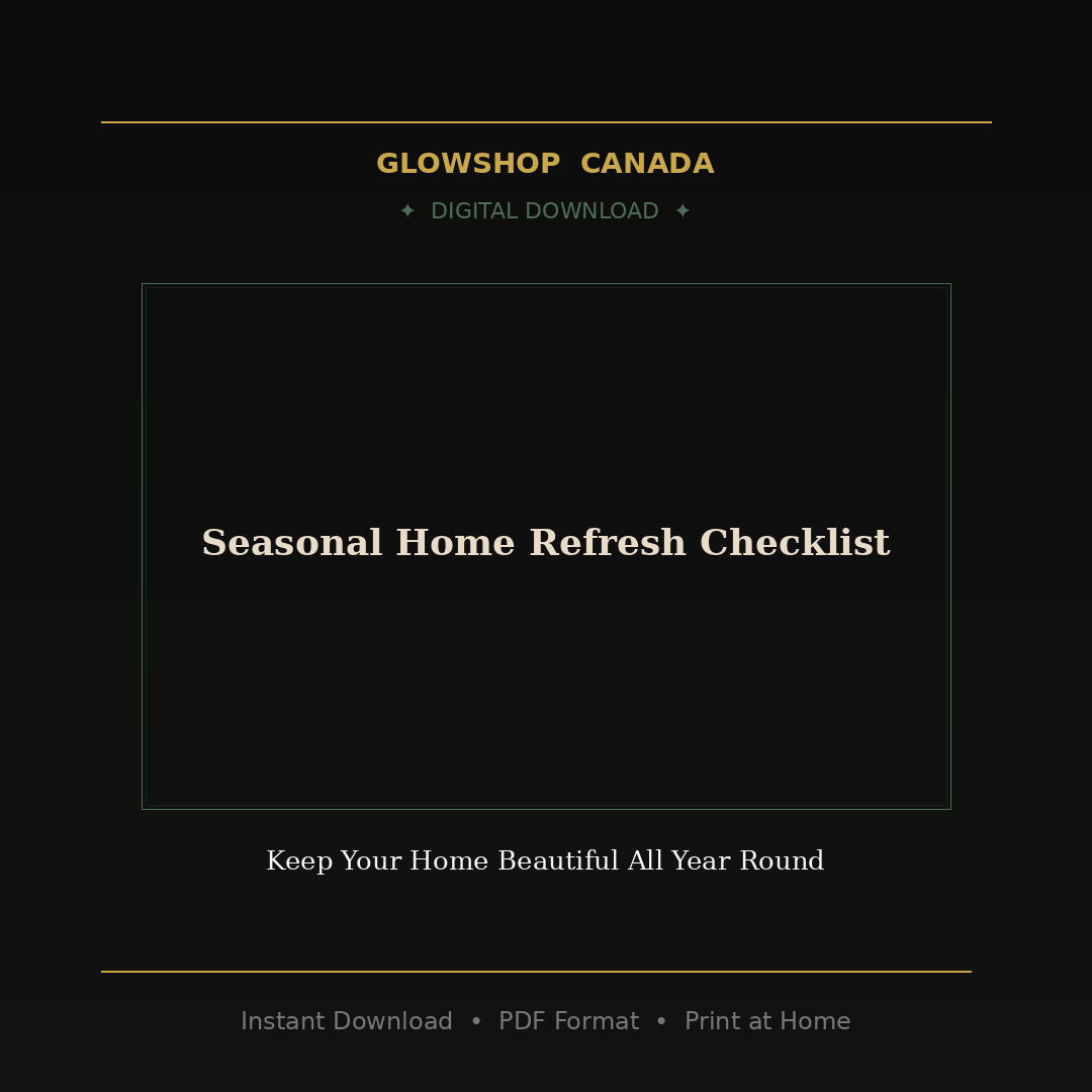 Seasonal Home Refresh Checklist - Digital Download product image