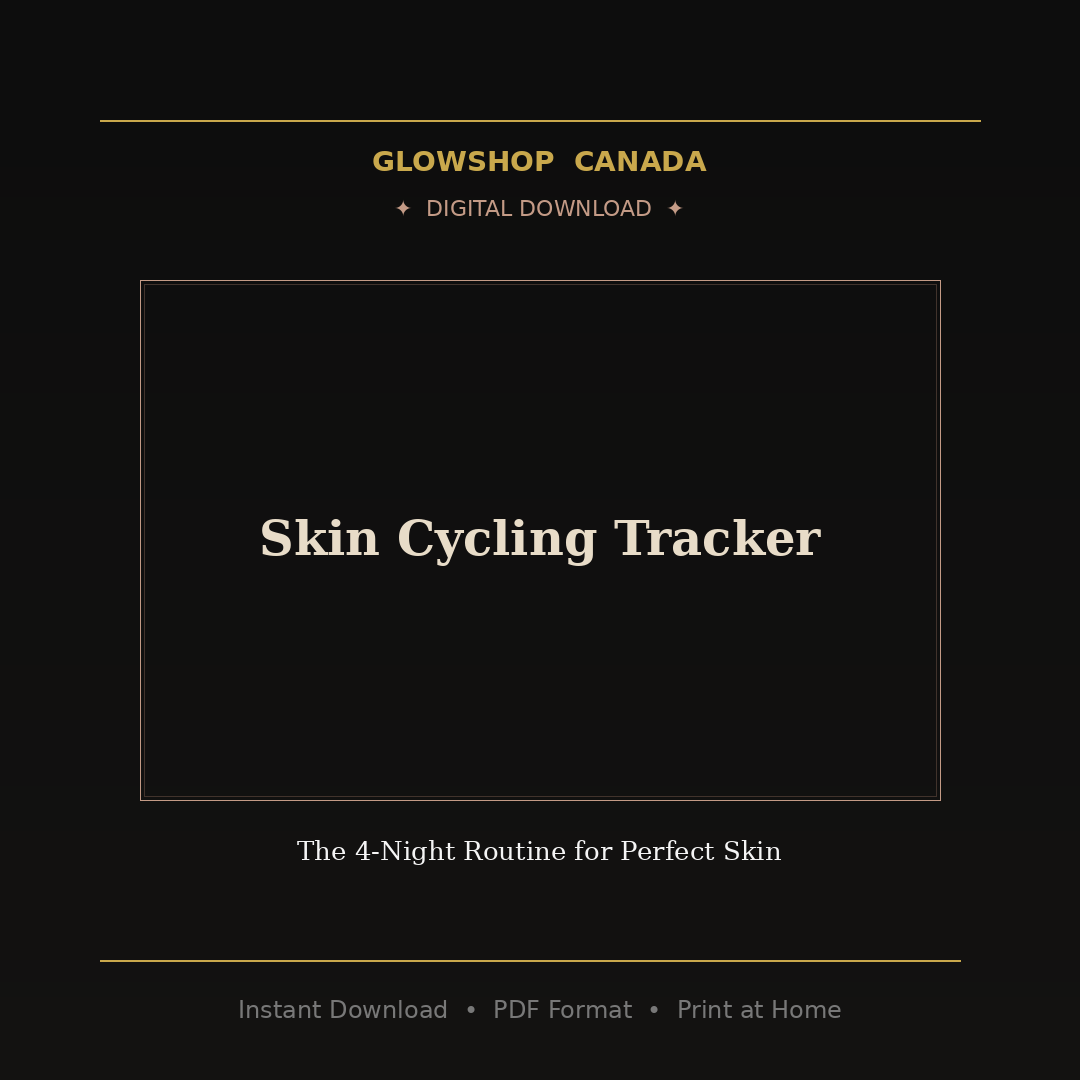Skin Cycling Tracker - Digital Download