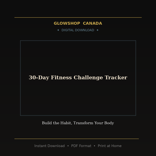 30-Day Fitness Challenge Tracker - Digital Download