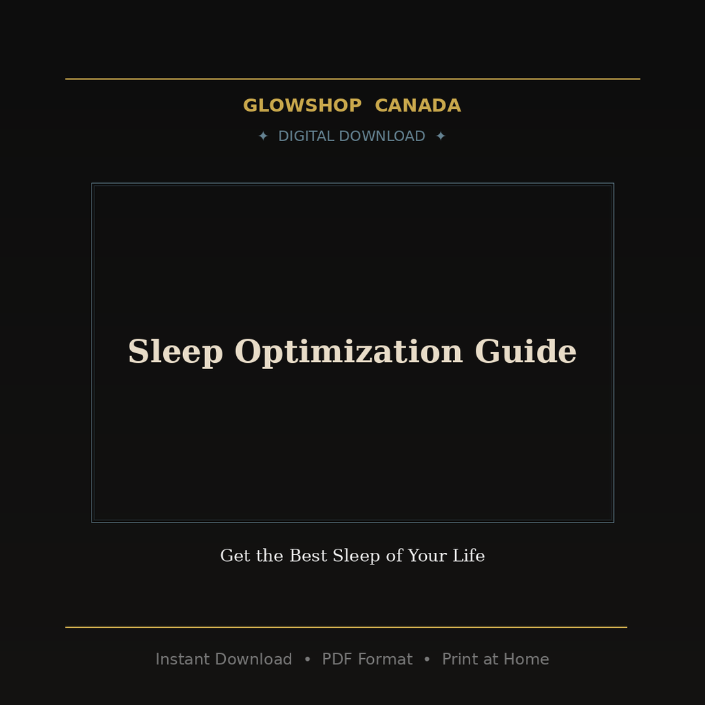 Sleep Optimization Guide - Digital Download product image
