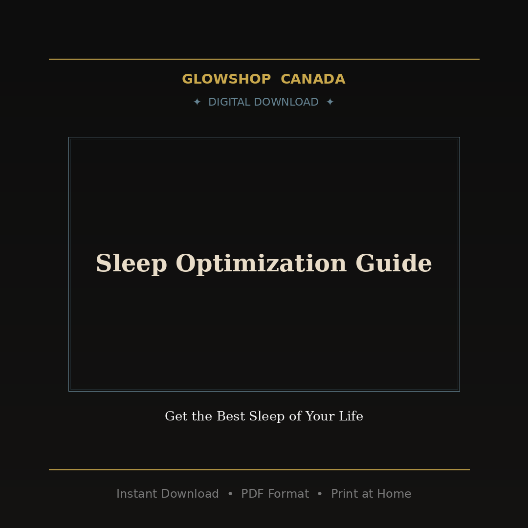 Sleep Optimization Guide - Digital Download product image