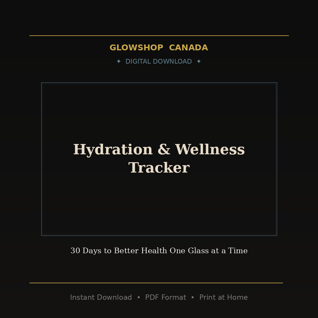 Hydration & Wellness Tracker - Digital Download