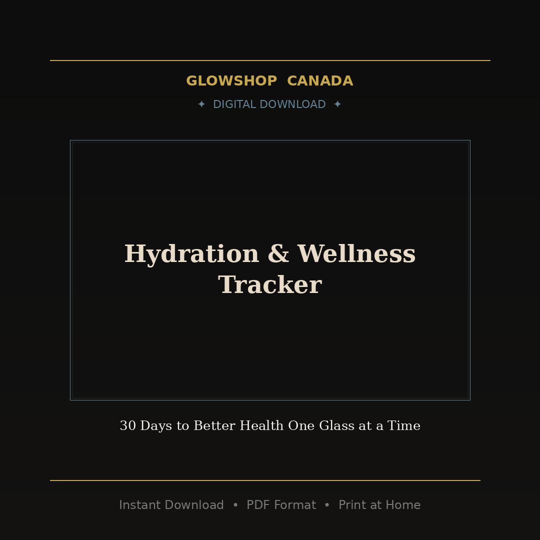 Hydration & Wellness Tracker - Digital Download