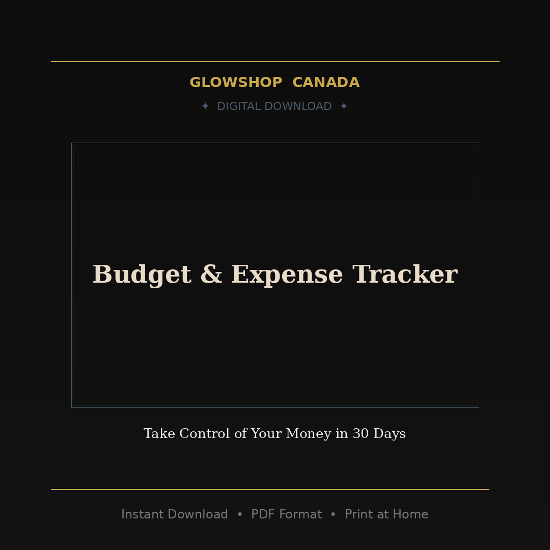 Budget & Expense Tracker - Digital Download