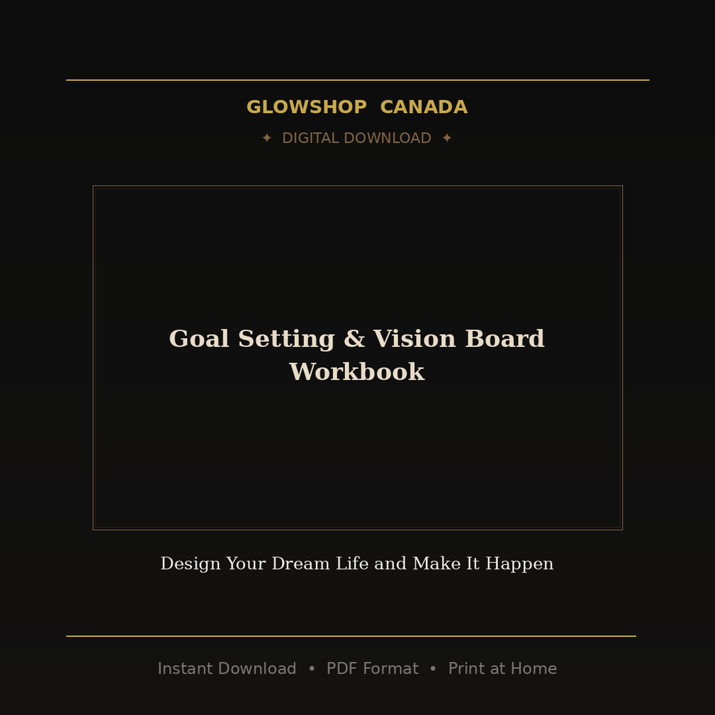 Goal Setting & Vision Board Workbook - Digital Download product image