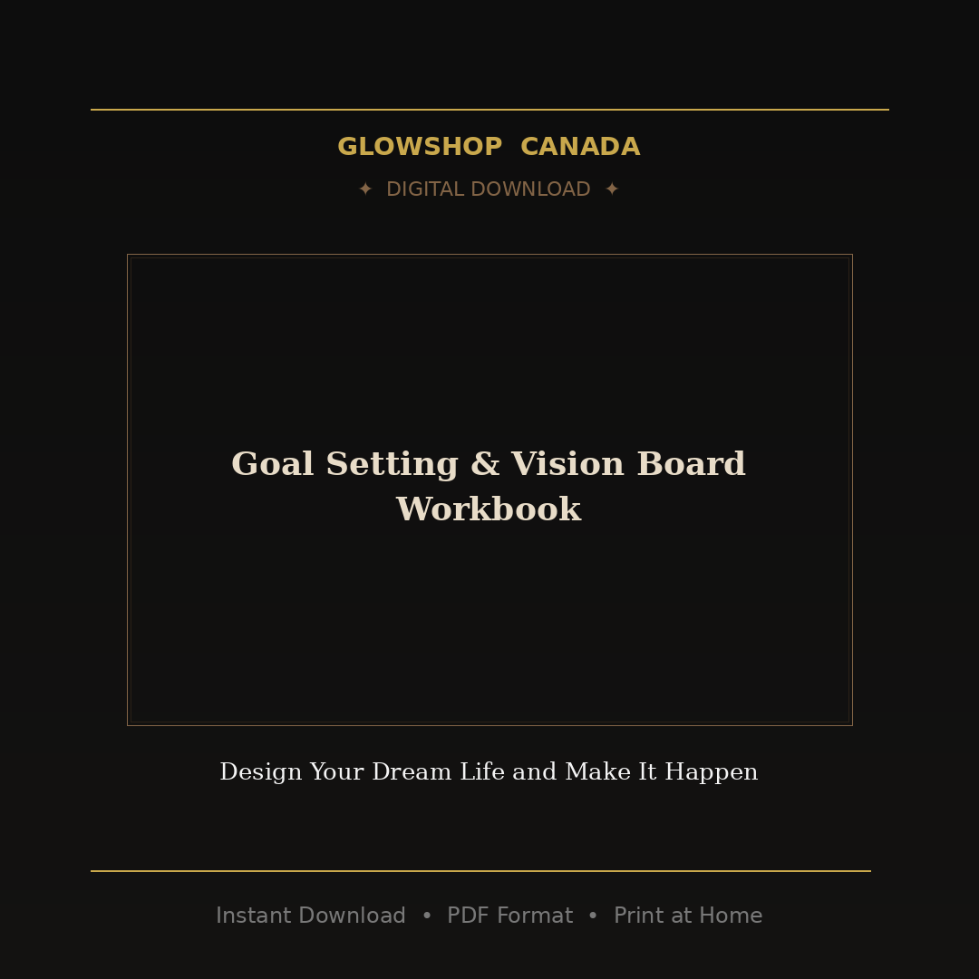 Goal Setting & Vision Board Workbook - Digital Download product image