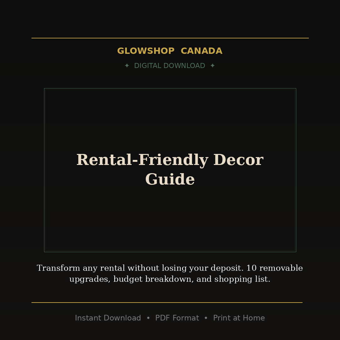 Rental-Friendly Decor Guide - Digital Download