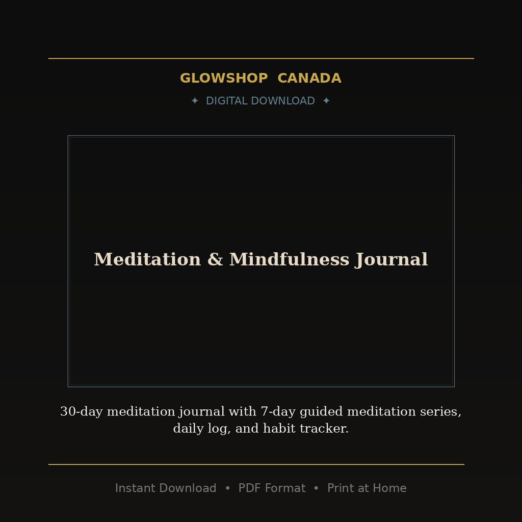 Meditation & Mindfulness Journal - Digital Download product image