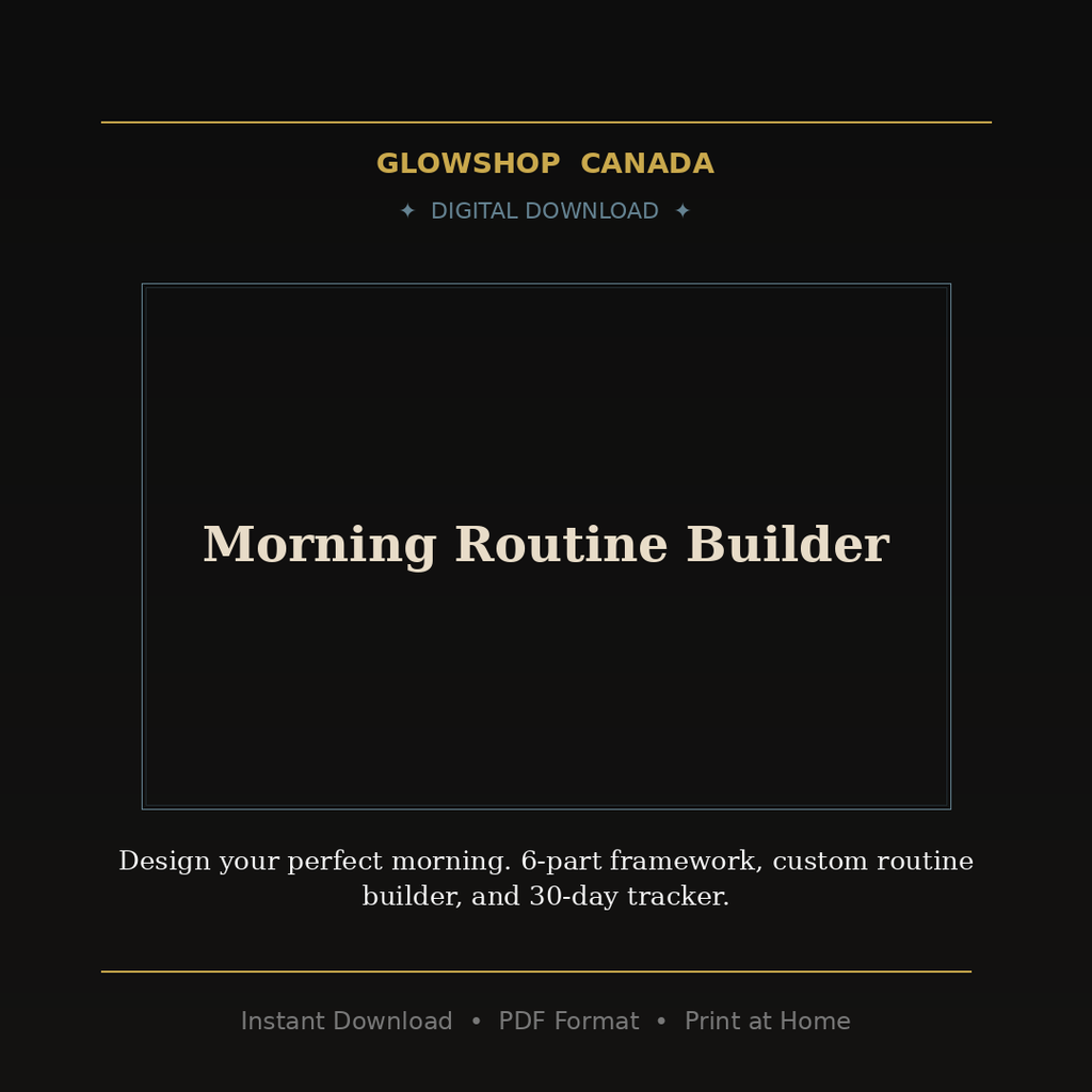 Morning Routine Builder - Digital Download