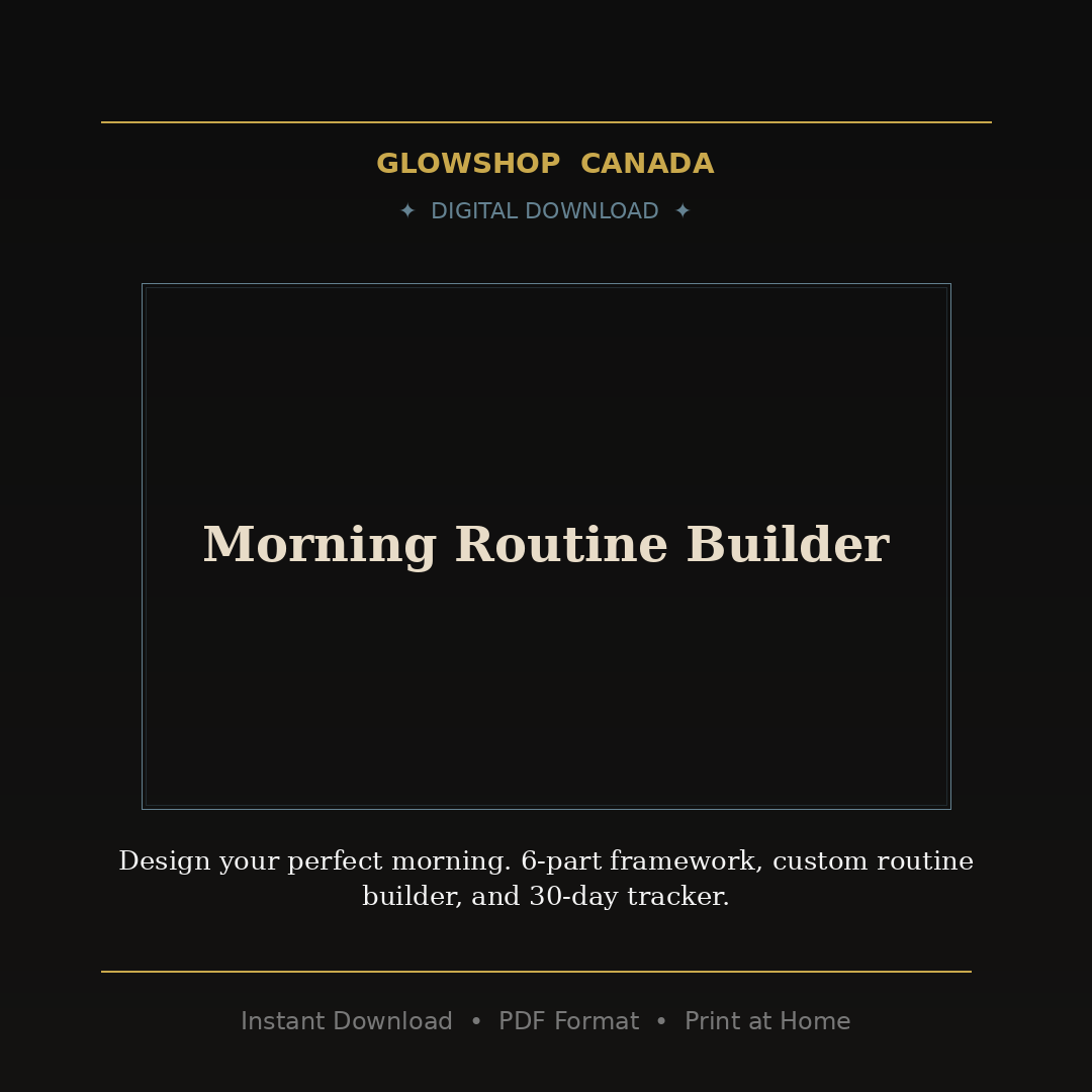 Morning Routine Builder - Digital Download