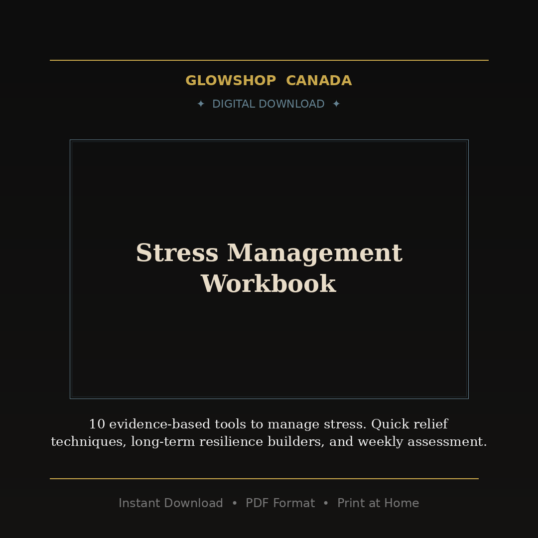 Stress Management Workbook - Digital Download