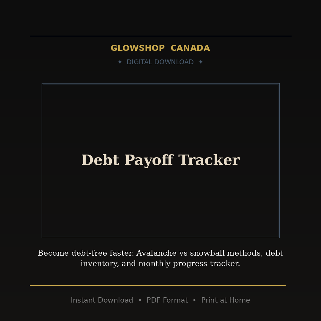 Debt Payoff Tracker - Digital Download