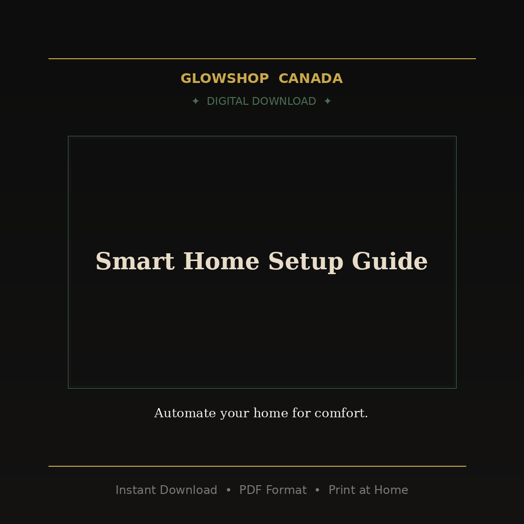 Smart Home Setup Guide - Digital Download